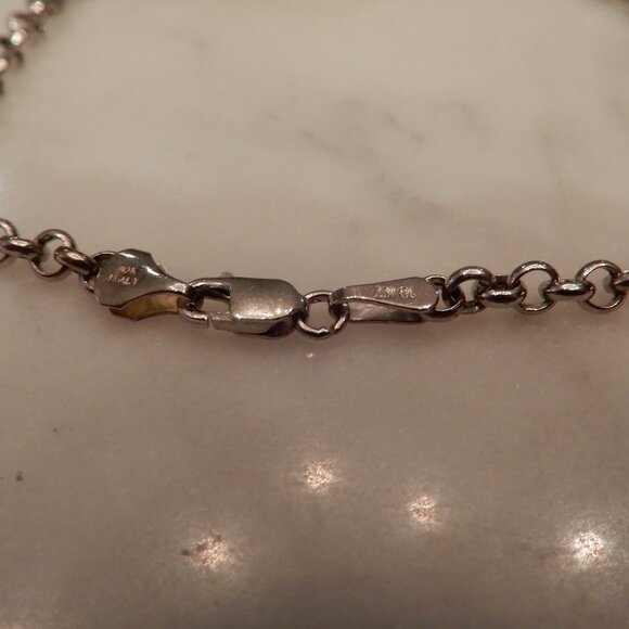 10 Karat White Gold Belcher Chain Bracelet - Picture 2 of 6